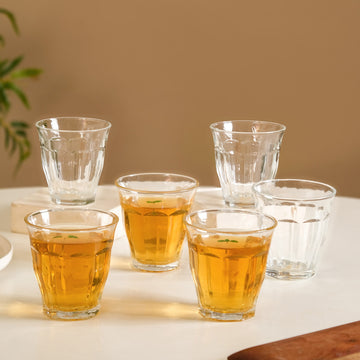 Octagonal Base Cocktail Glasses Set Of 6 250ml