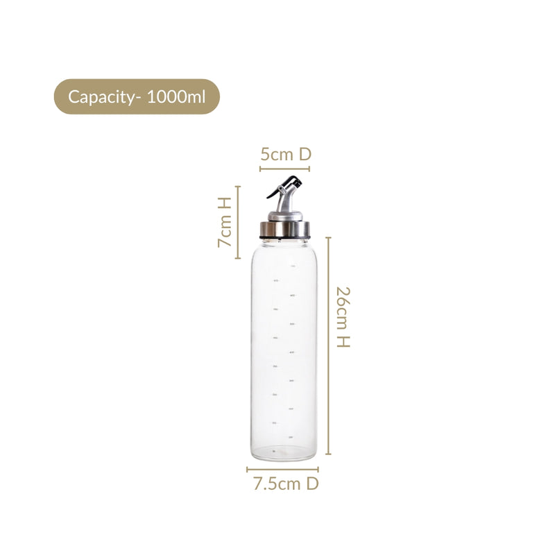 Olive Oil Vinegar Dispenser Bottle With Detachable Nozzle 1000ml