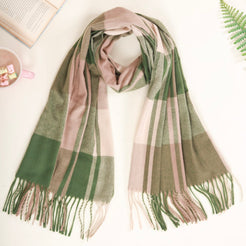 Olive Green Winter Blanket Scarf