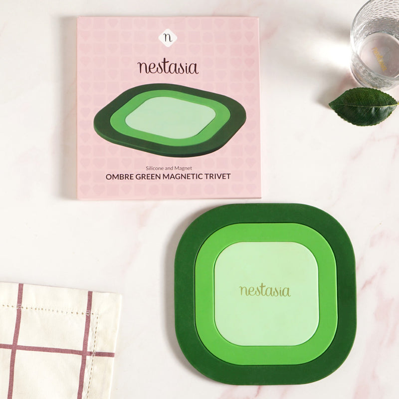 Ombre Green Magnetic Trivet Set Of 3