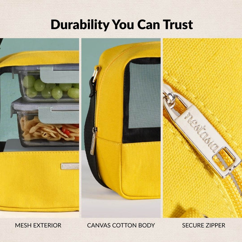 On The Go Mesh Lunch Bag Yellow
