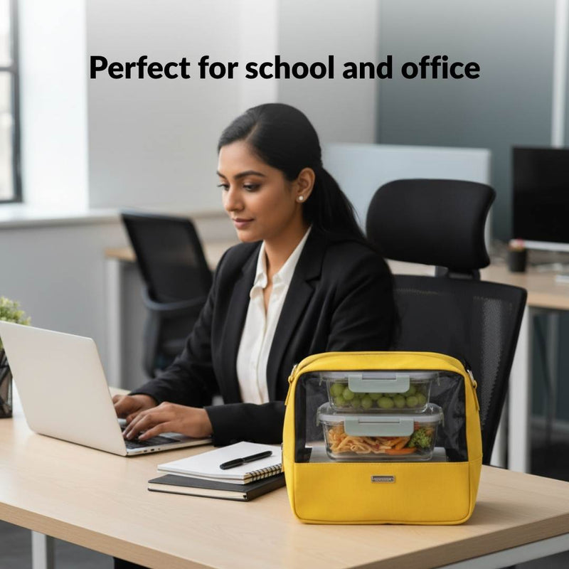 On The Go Mesh Lunch Bag Yellow