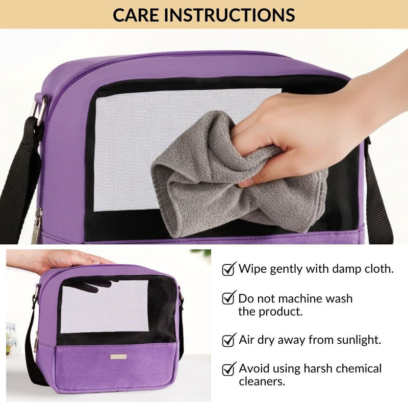 On The Go Mesh Lunch Bag Purple
