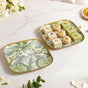 Pastel Tropic Leaf Platter Set Of 2 In Gift Box