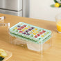 One Press Double Layer Ice Cube Tray With Bin And Scoop 2200ml