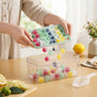 One Press Double Layer Ice Cube Tray With Bin And Scoop 2200ml