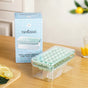 One Press Double Layer Ice Cube Tray With Bin And Scoop 2200ml