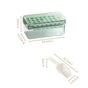 One Press Double Layer Ice Cube Tray With Bin And Scoop 2200ml