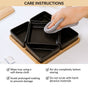 Geometric Matte Black Platter Set Of 6