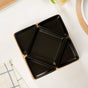 Geometric Matte Black Platter Set Of 6