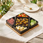 Geometric Matte Black Platter Set Of 6