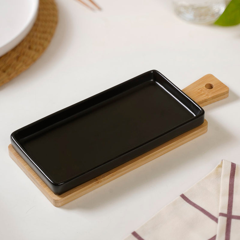 Appetizer Platter Set Of 2 Matte Black