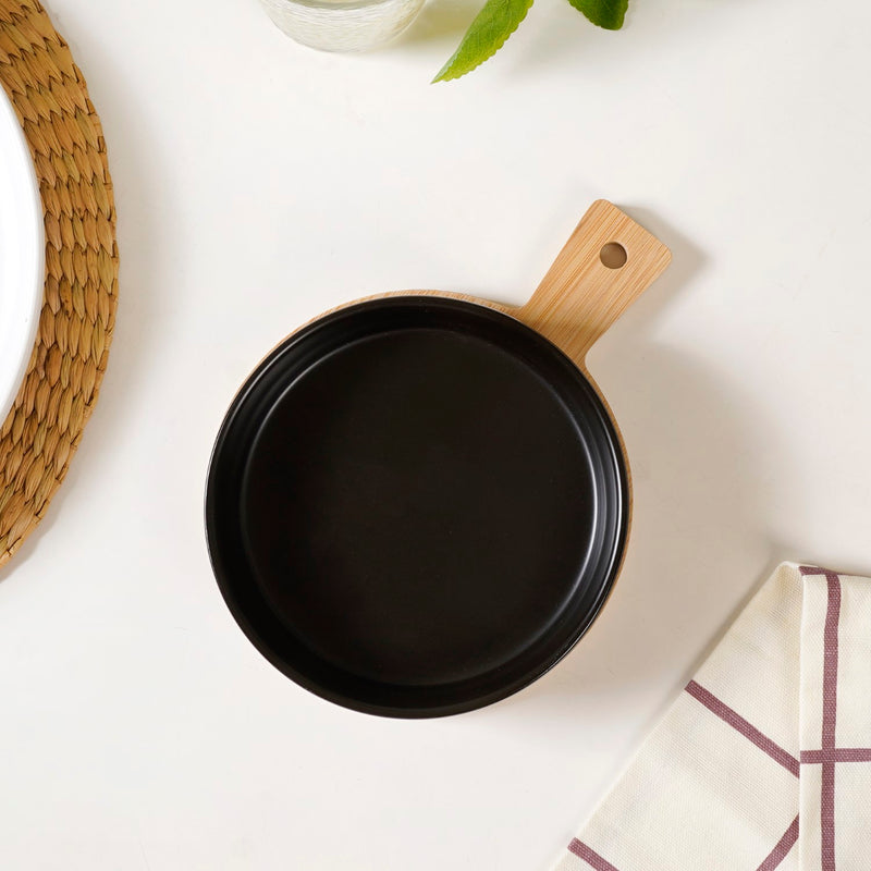 Bake And Serve Bowl Platter Set Of 2 Matte Black