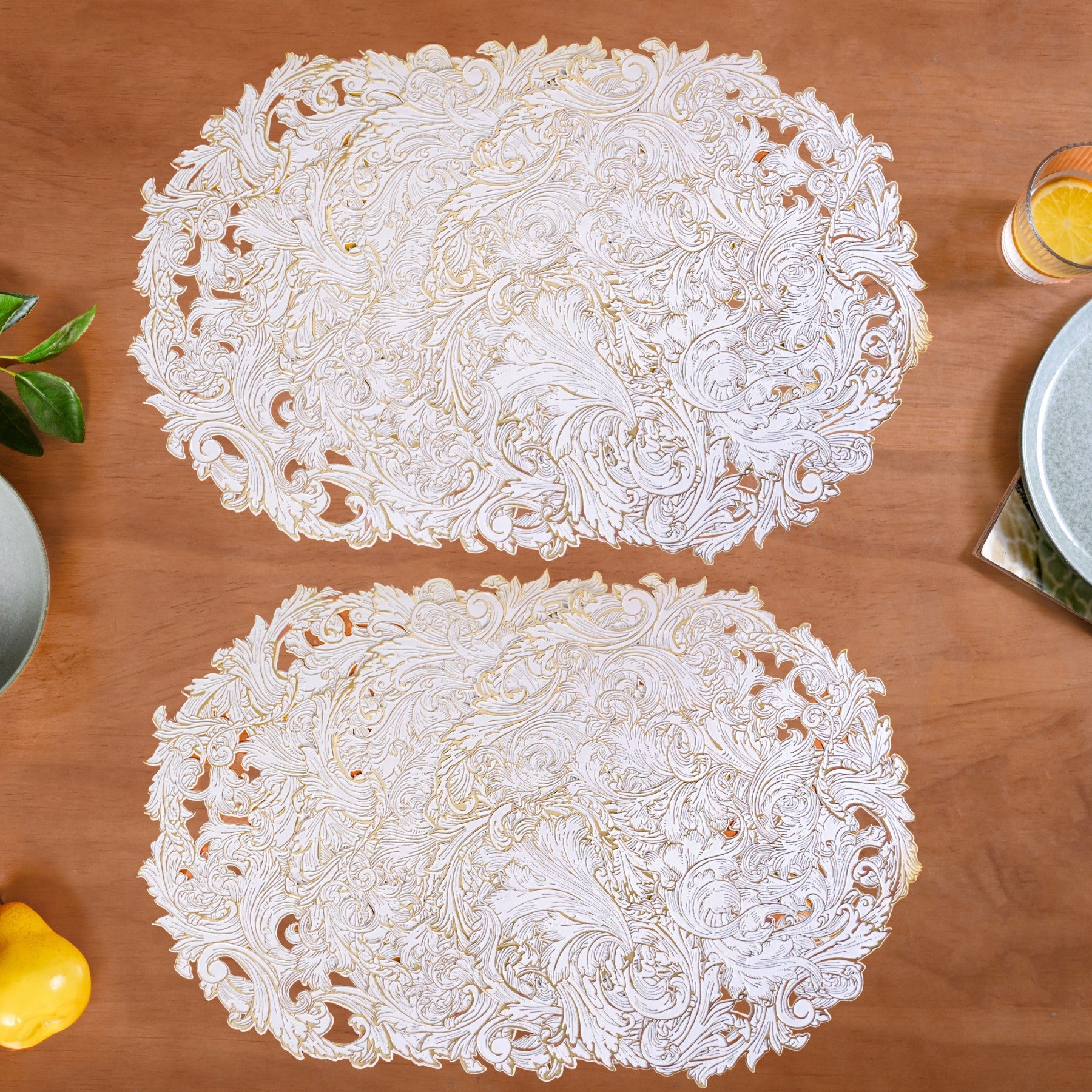 Opal Luxe Gold Round Tablemat Set Of 6 Online - Premium Table Mat ...