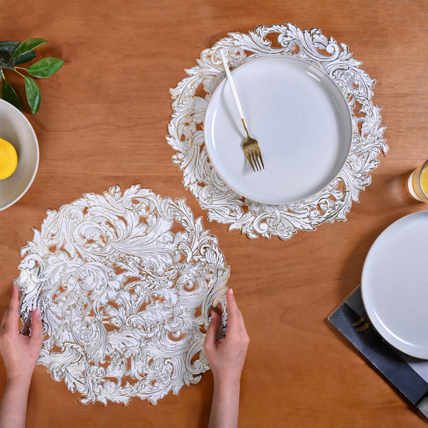Luxe Gold Round Tablemat Set Of 6