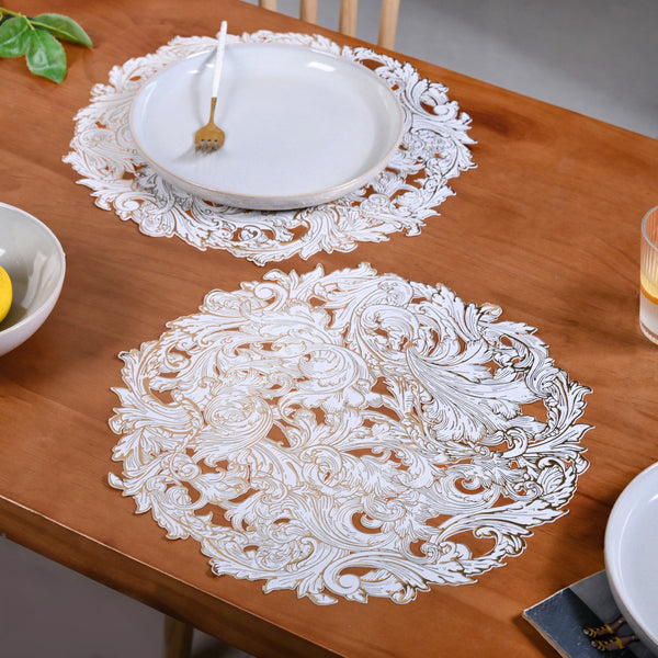 Luxe Gold Round Tablemat Set Of 6