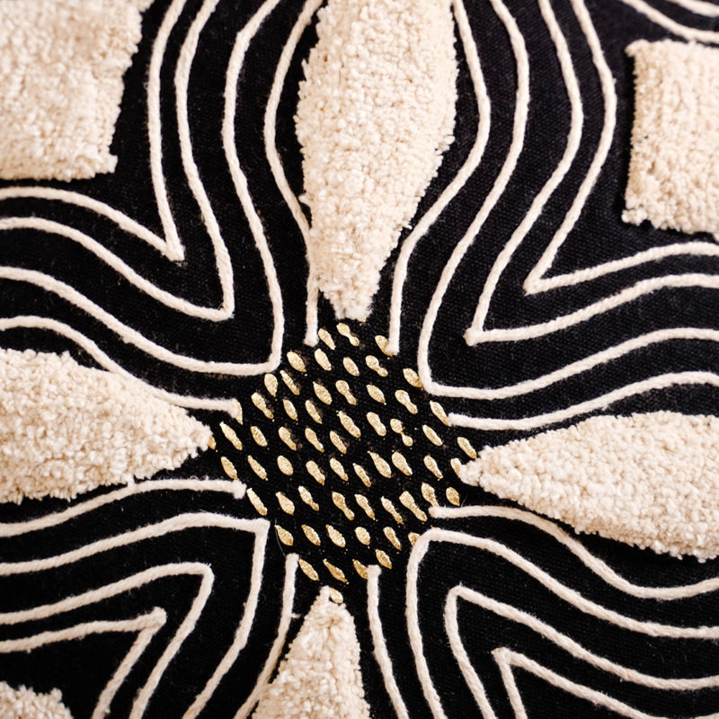 Optical Illusion Abstract Print Cushion Cover 15x15 Inch