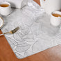 Opulent Silver Leaf Center Table Runner 36x14 Inch