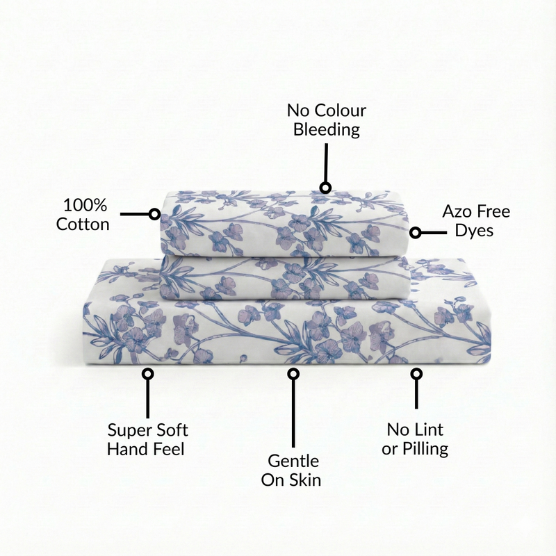 Orchid Whisper Queen Size Bedding Set 254x229cm