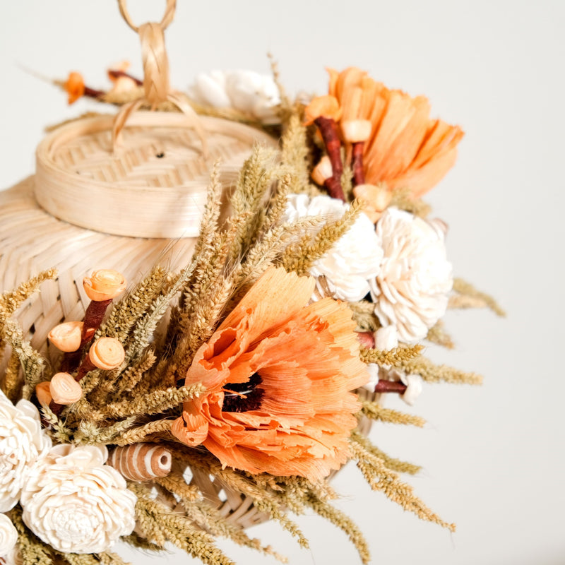 Organic Floral Lantern Orange