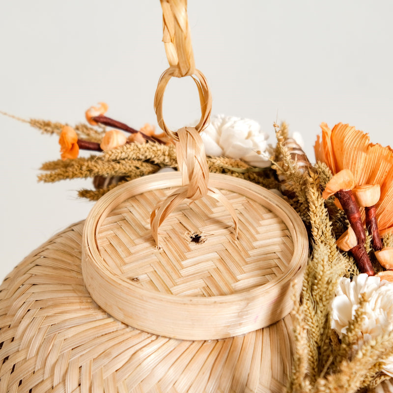 Organic Floral Lantern Orange