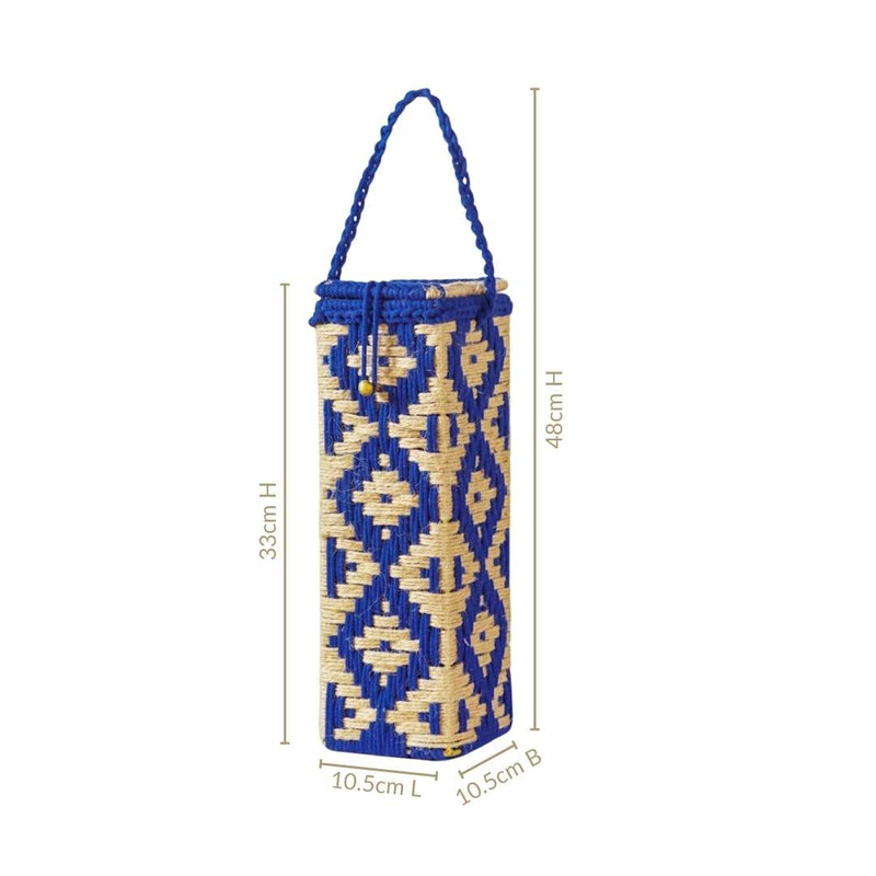 Champagne Bottle Holder Basket Blue