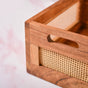Organic Rattan Cane Wooden Basket Crate