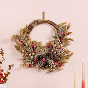 Organic Rustic Red Wreath