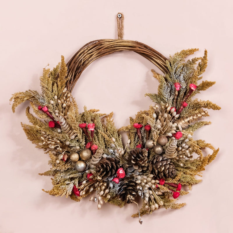 Organic Rustic Red Wreath