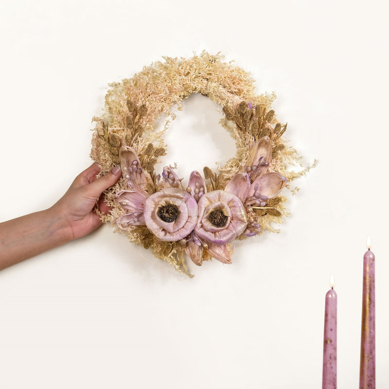 Organic Soft Rose Christmas Wreath