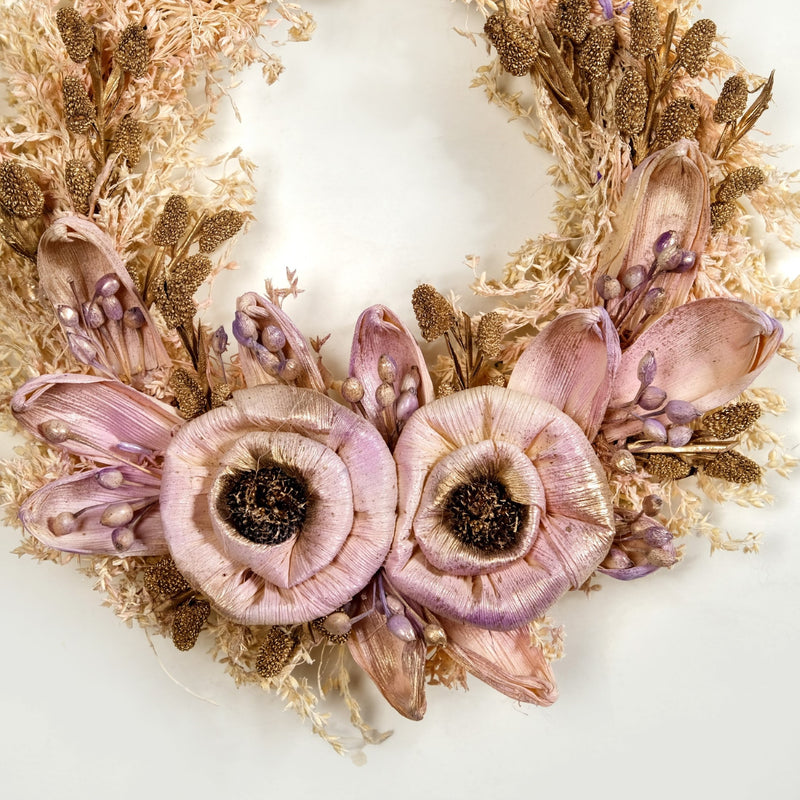 Organic Soft Rose Christmas Wreath