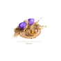 Organic Tea Light Holder Purple Set Of 4