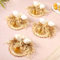 Organic Tea Light Holder White Set Of 4