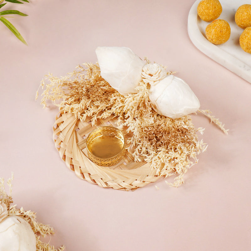 Organic Tea Light Holder White Set Of 4