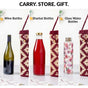 Wine Bottle Holder Handwoven Box Jute Maroon
