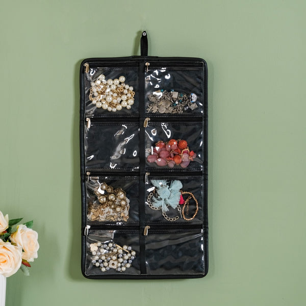 Black Quilted Jewellery Organiser