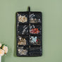 Black Quilted Jewellery Roll Organiser