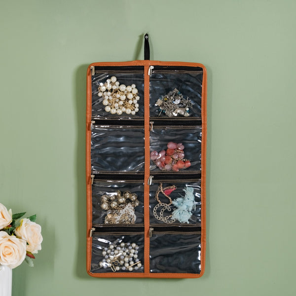 Vegan Leather Foldable Jewellery Organiser