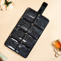 Black Quilted Jewellery Roll Organiser