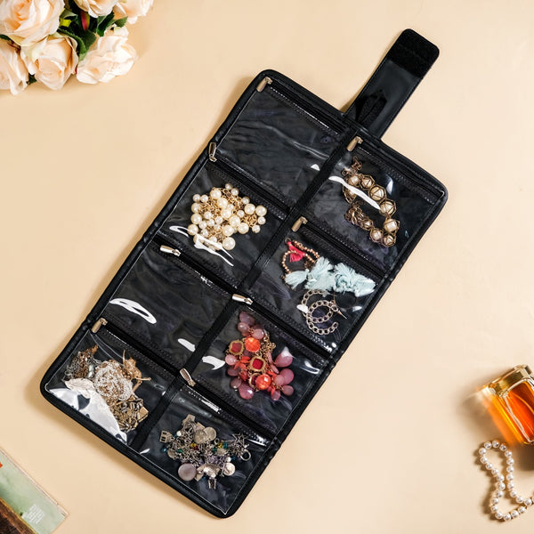 Black Quilted Jewellery Organiser