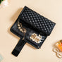 Black Quilted Jewellery Roll Organiser