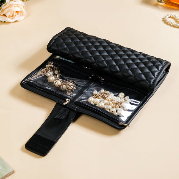 Black Quilted Jewellery Organiser