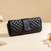 Black Quilted Jewellery Roll Organiser