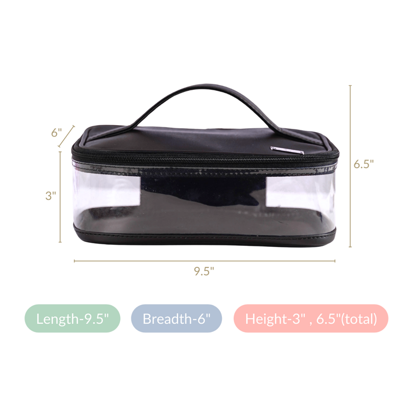 Vegan Leather Makeup Organizer Black