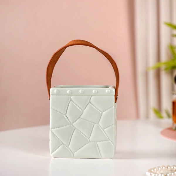 Shopping Bag Ceramic Organizer Mint Green