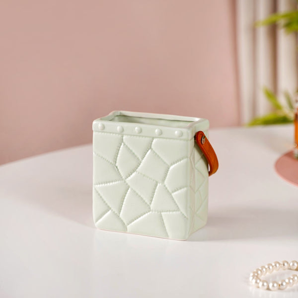 Shopping Bag Ceramic Organizer Mint Green