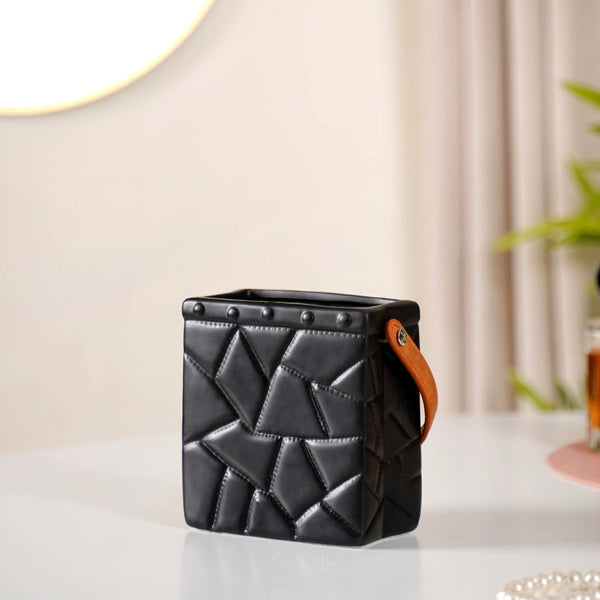 Ceramic Basket For Storage Black
