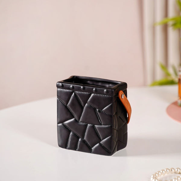 Ceramic Basket For Storage Black