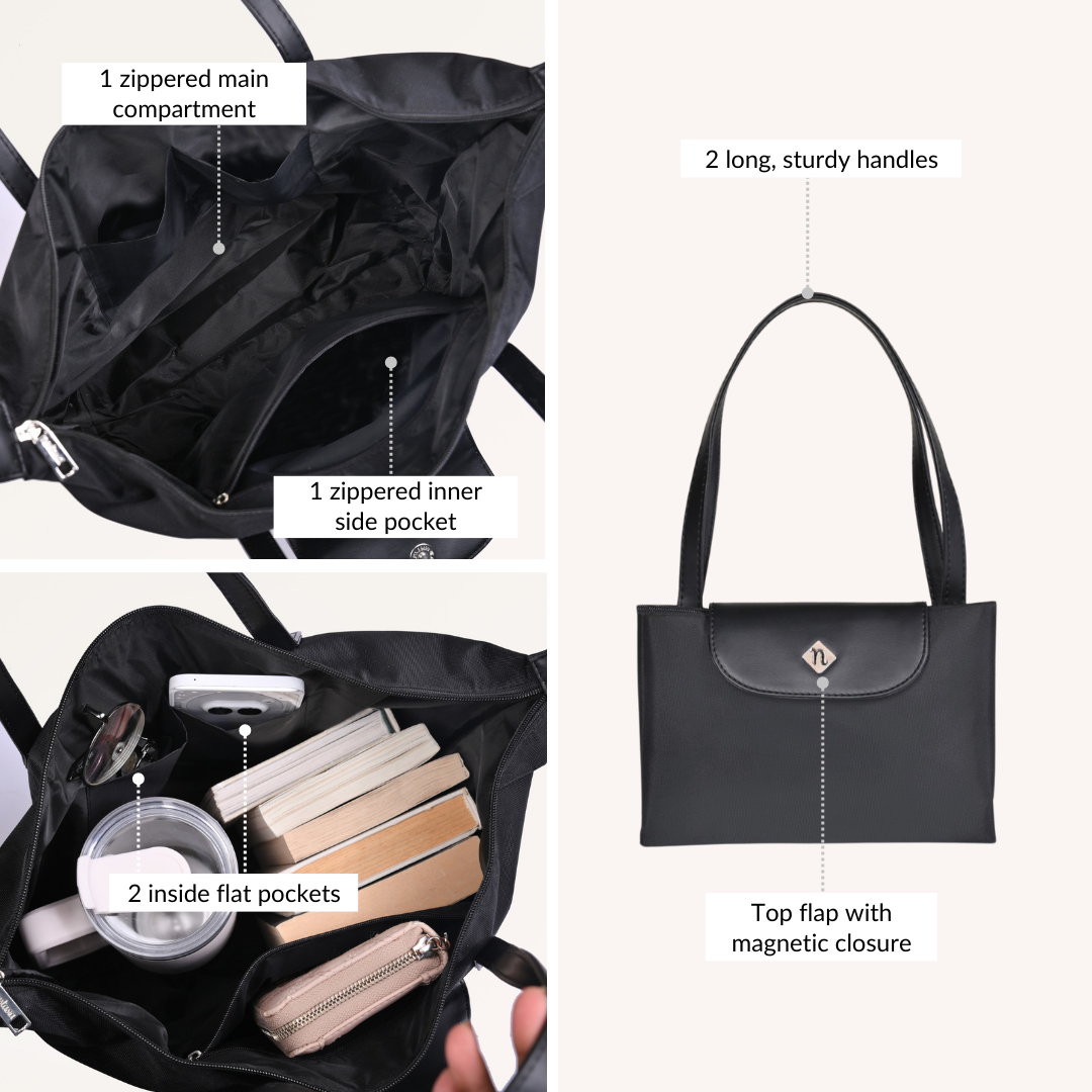 Origami Sleek Black Tote Bag For Women Online Premium Tote Bag