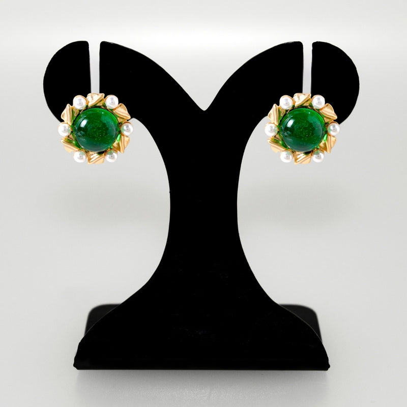 Ornate Pearl Statement Studs